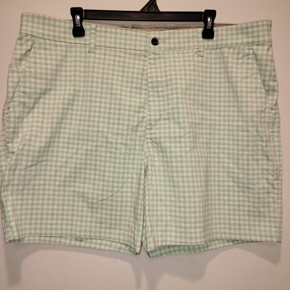 Nike Green and White Checkered Men Shorts